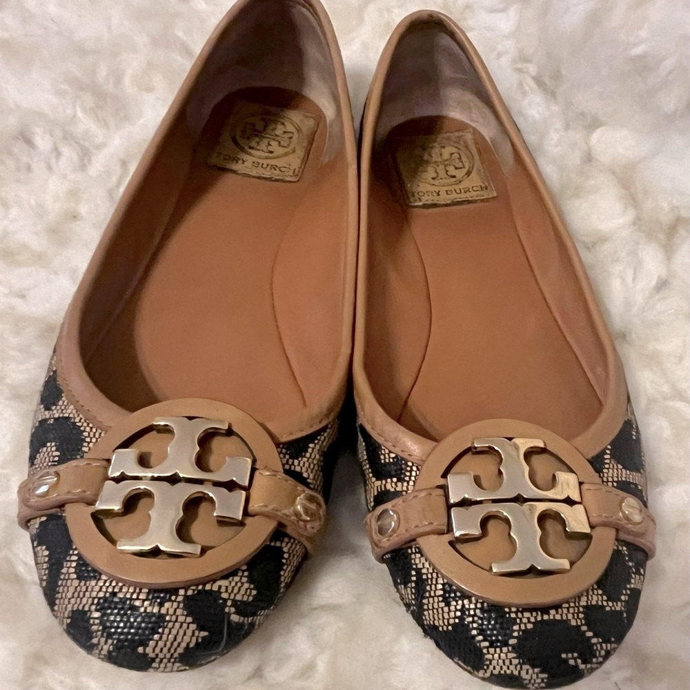 Tory Burch leather flats.